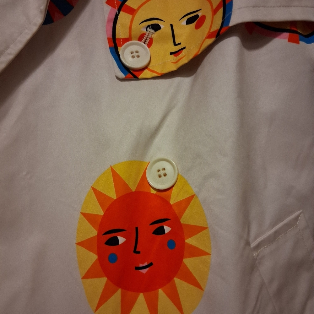 PEPALOVES Sunshine Print Trenchcoat Medium w/tag - Picture 2 of 9